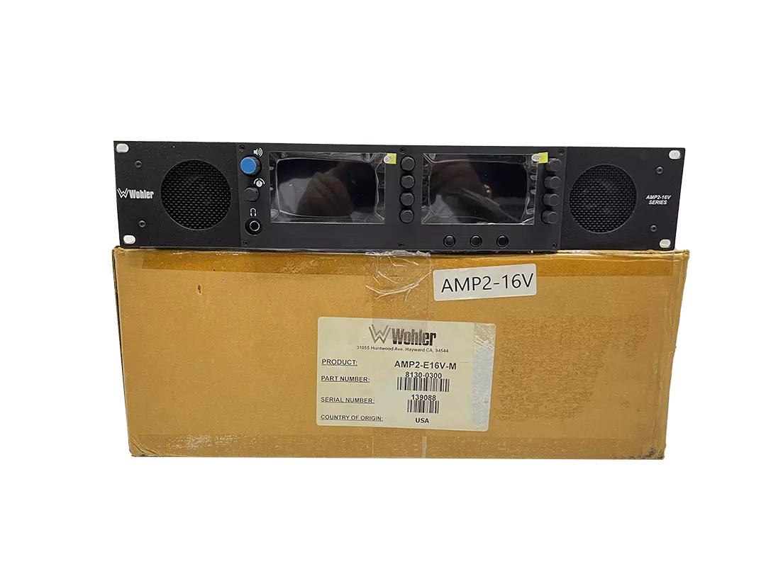 Wohler AMP2-16V-3G Dual 4.3 inch OLED 3G HD/SD-SDI 16-Channel Audio Video Monitor
