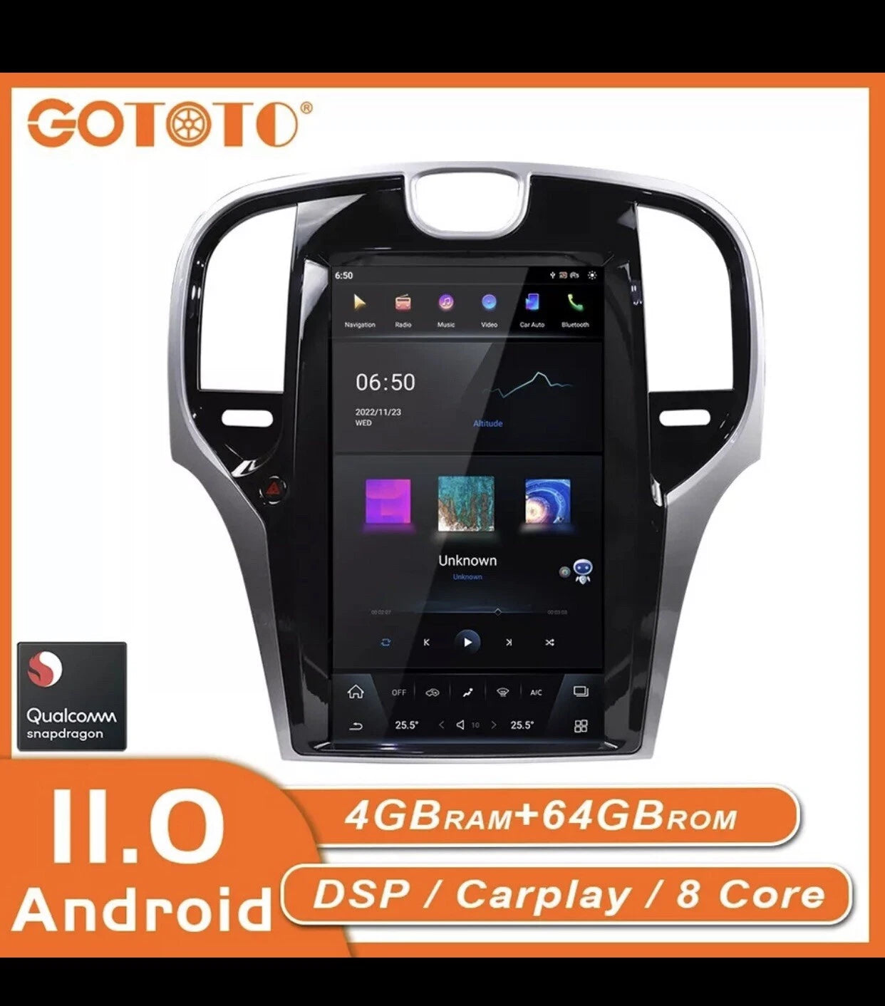 For Chrysler 300C 300S 2011-2019 Car Radio Tesla screen 2Din Stereo Receiver