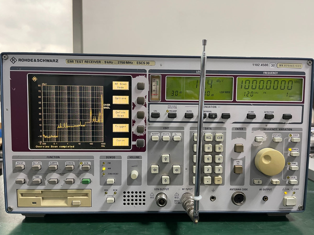 Rohde & Schwarz ESCS30 EMI Test Receiver 9 kHz - 2750 MHz w/ T.G _ 5442 - XG eqpt