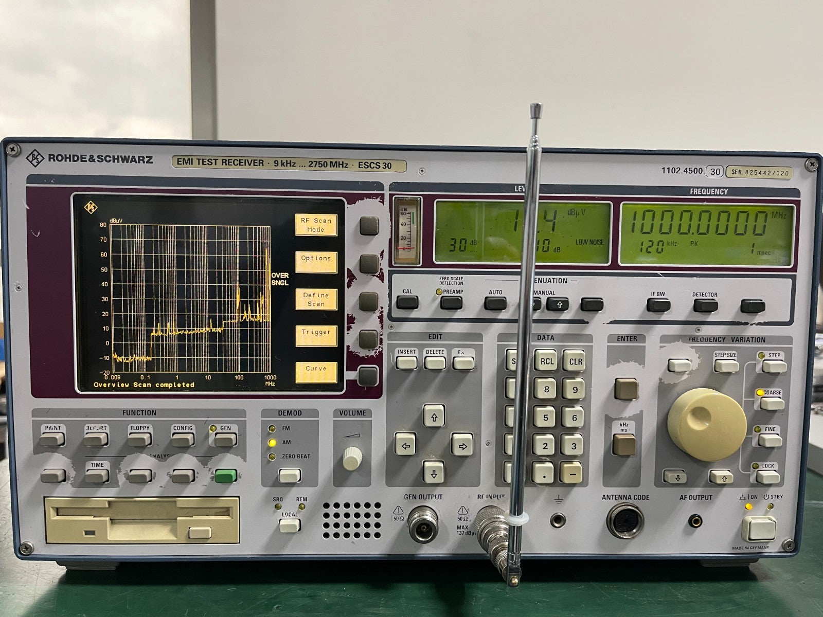 Rohde & Schwarz ESCS30 EMI Test Receiver 9 kHz - 2750 MHz w/ T.G _ 5442 - XG eqpt