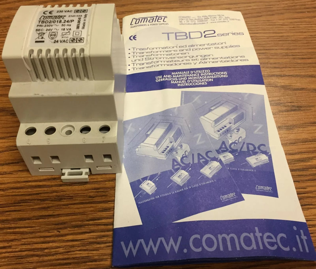 Comatec TBD2-018-24-P Power Supply, 24V 18W for Industrial Use