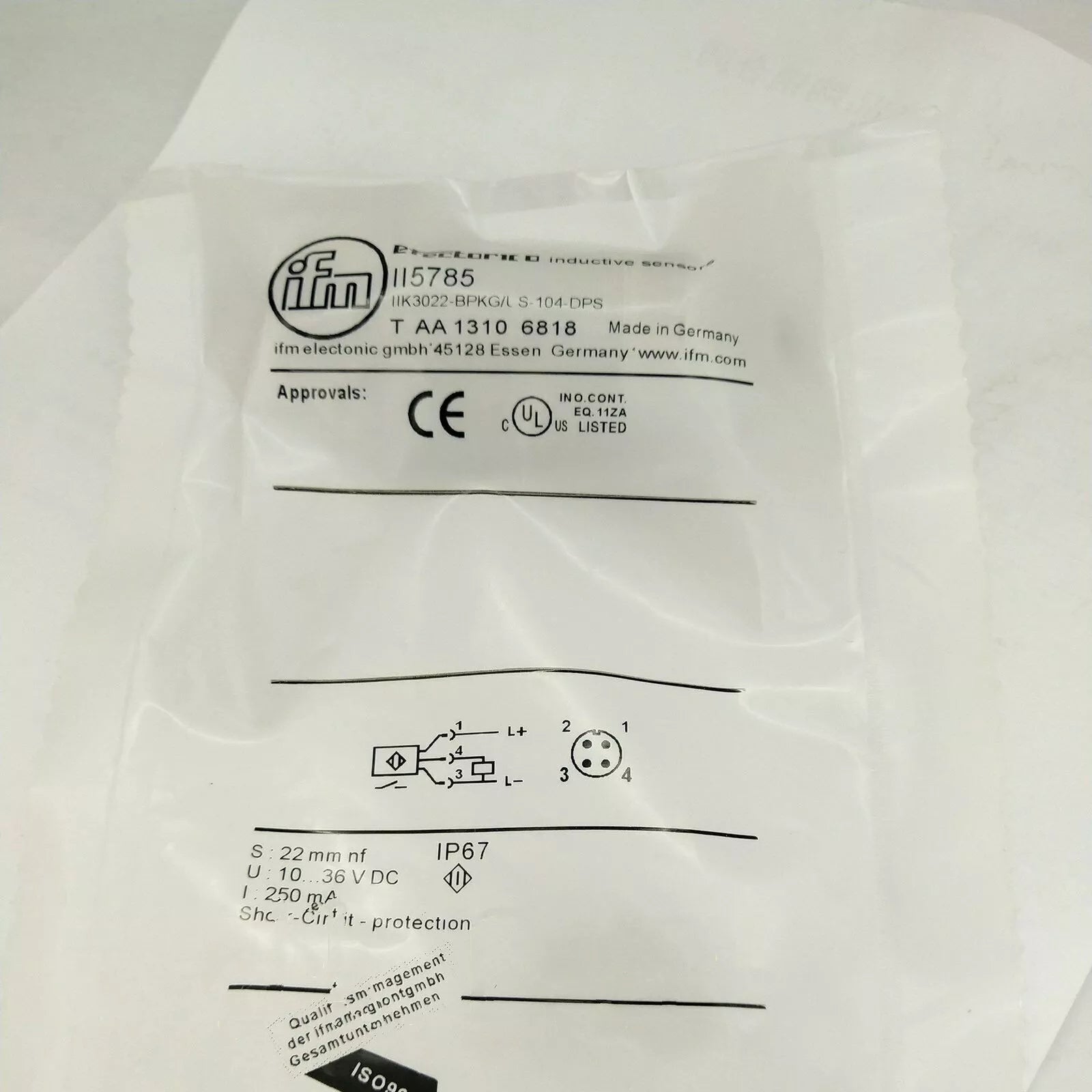 IFM II5785 Proximity Switch New 1PC
