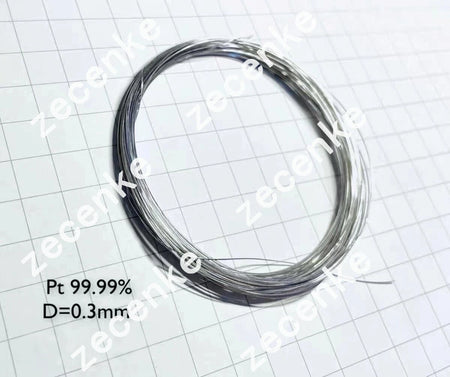 99.99% Platinum Metal Wire 0.3mm Diameter 100mm Length