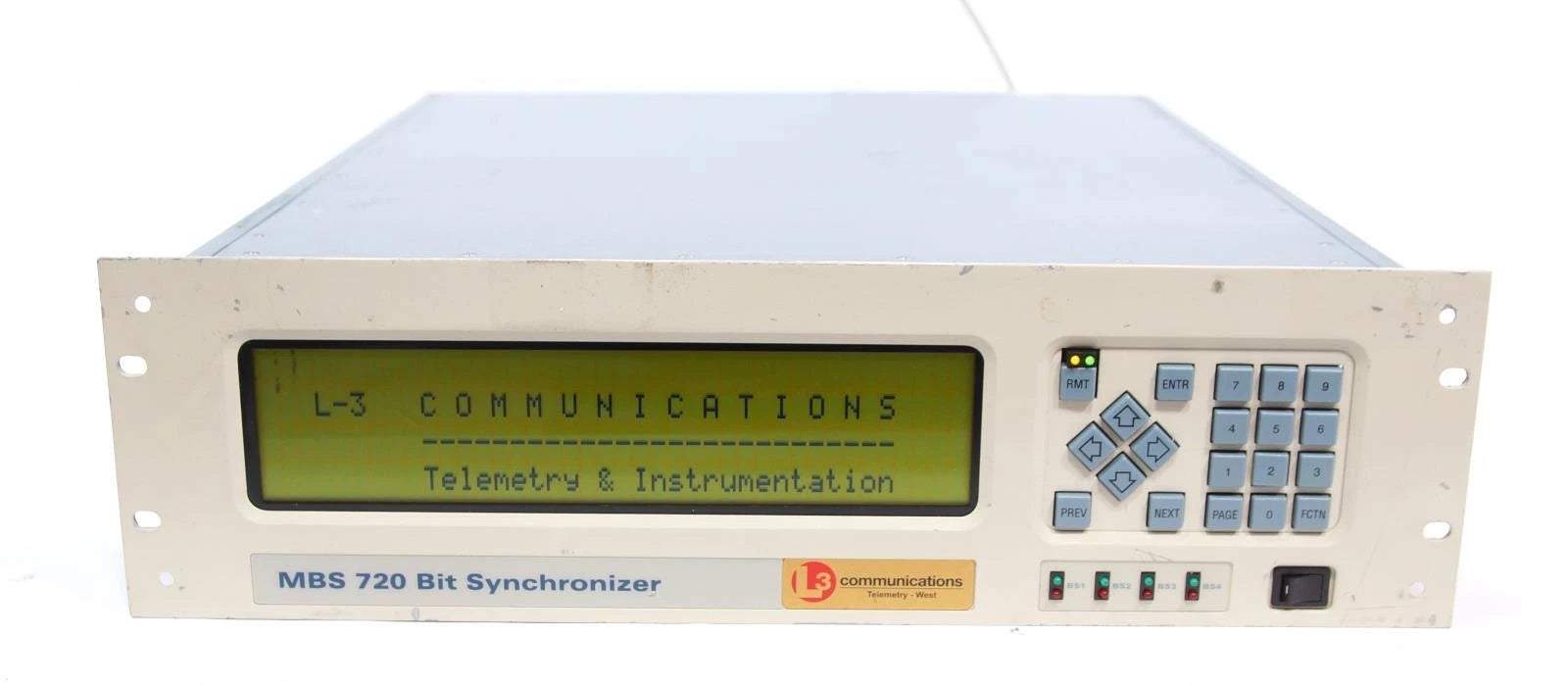 L3 Communications MBS 720 Bit Synchronizer W/ BSV 533 & Motorola MVME 01-W3627F