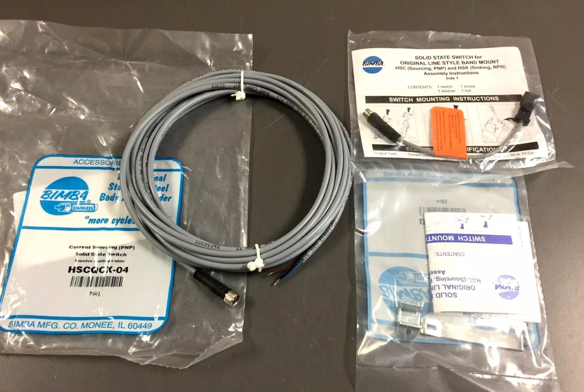 BIMBA HSCQCX-04 Solid State Magnetic Sensor PNP with 20ft Mating Cable