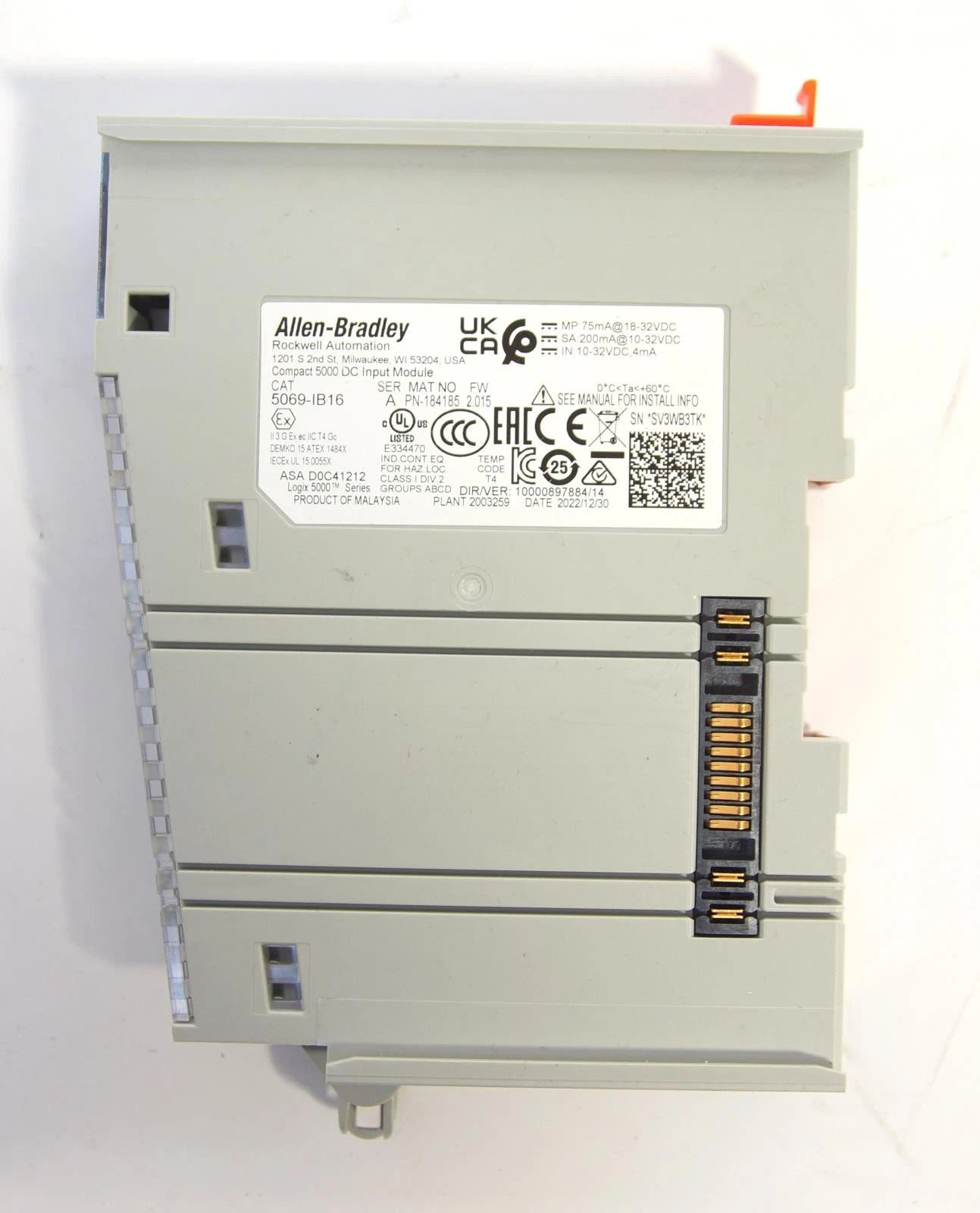 Allen Bradley 5069-IB16 Ser A Compact 5000 DC Input Module PN-184185