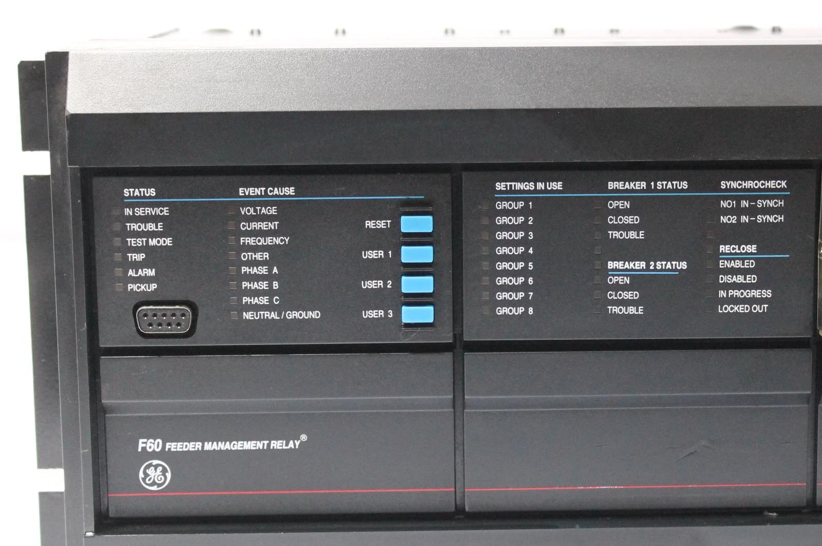 GE Multilin F60 Feeder Relay w 6G DIGITAL CONTROL I/O, CTVT, CPU & Power Modules