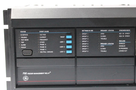 GE Multilin F60 Feeder Relay w 6G DIGITAL CONTROL I/O, CTVT, CPU & Power Modules
