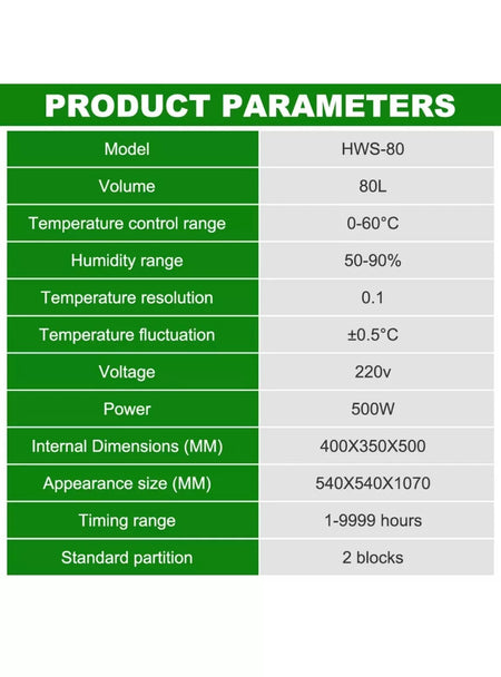 Lab Humidity Chamber Temp Humidity Cabinet Machine Heating Cooling Box 0-60℃