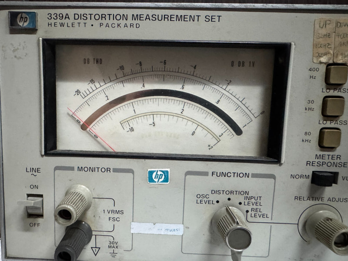 Distortion Measurement Set 339A by HP – XG eqpt