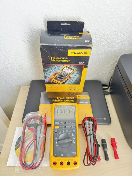 Fluke 187 True RMS Multi Meter with Leads & Calibration Certificate