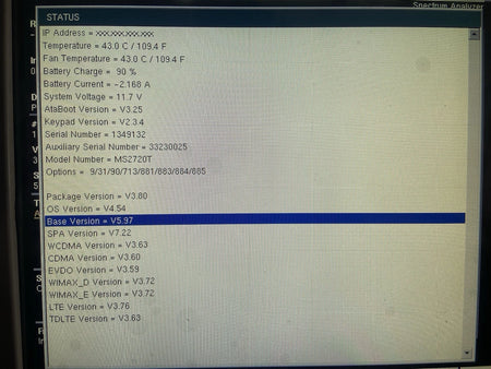 Anritsu Handheld Spectrum Analyzer Master MS2720T Portable with Excellent Calibration and Options