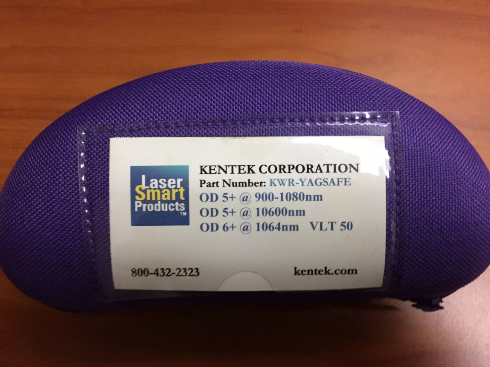 Kentek KWR-YAGSAFE Laser Safety Glass for Eye Protection