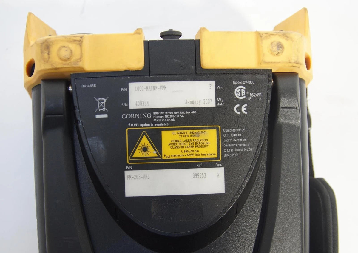 Corning OV-1000 OTDR Fiber Optic Tester with 400-MDSD-EI-EUI & FTB-8510