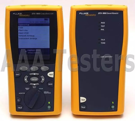 Fluke Networks DTX-1800 w/ DTX-SFM SM Fiber Cat6a 1gHz Cable Analyzer DTX 1800 - XG eqpt