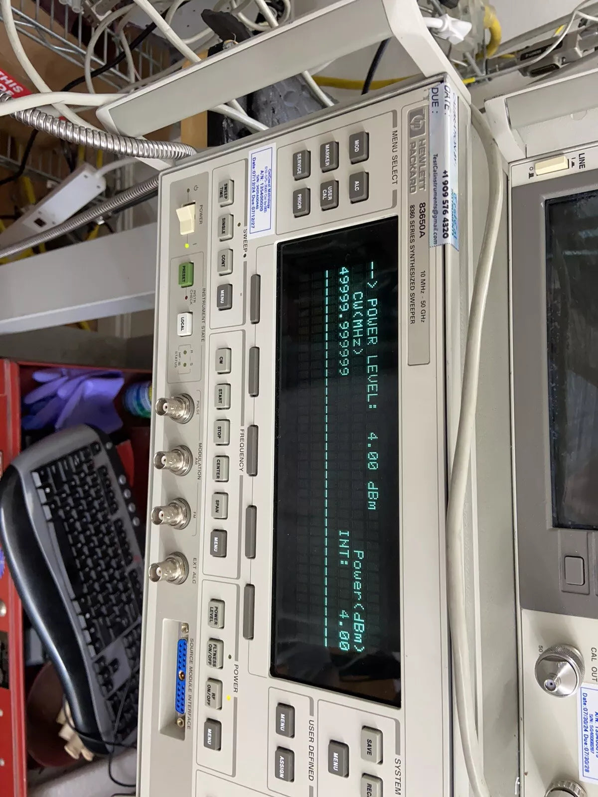 83650A OPT 8 1 Hz Res, Calibrated! 10MHz-50GHz Internal Pulse/Ext AM/FM