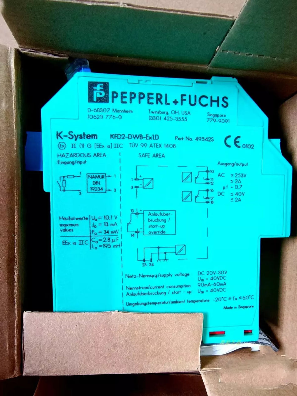 1PC NEW PEPPERL+FUCHS KFD2-DWB-EX1.D safety fence #W7972 WX