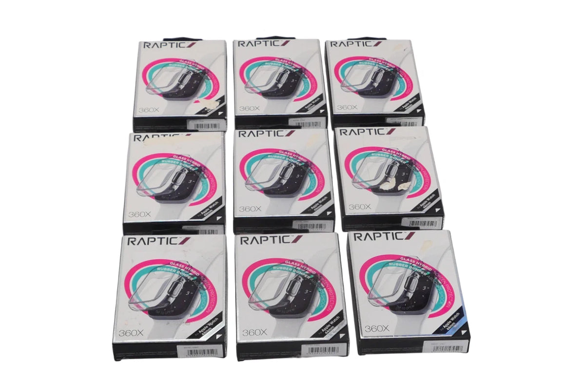 Lot Of 9 Doria Raptic 360x Screen Protector For Apple Watch 44mm - Clear