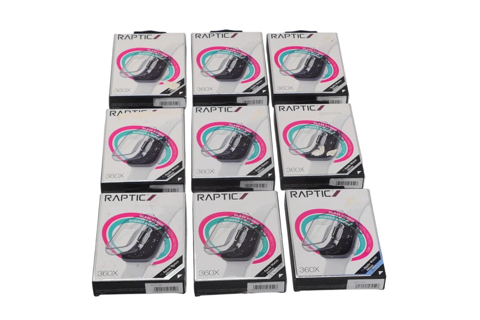 Lot Of 9 Doria Raptic 360x Screen Protector For Apple Watch 44mm - Clear