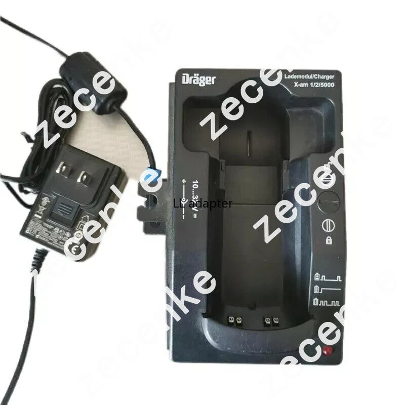 Drager X-am 1/2/5000 Gas Detector Battery Charging Module Base with Power Supply