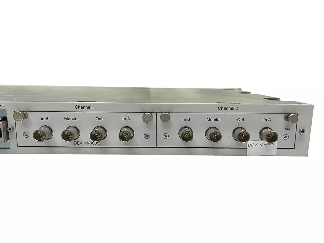 DEV Systemtechnik 1951 Universal Switch Chassis 1RU with 2 DEV 11-0005 DPST switches