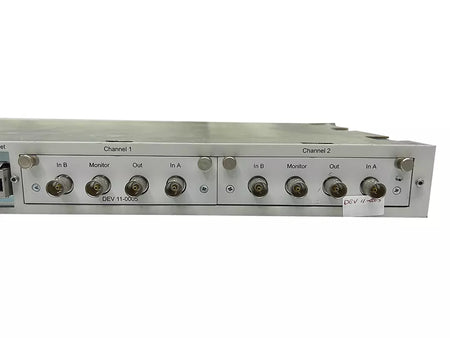 DEV Systemtechnik 1951 Universal Switch Chassis 1RU with 2 DEV 11-0005 DPST switches