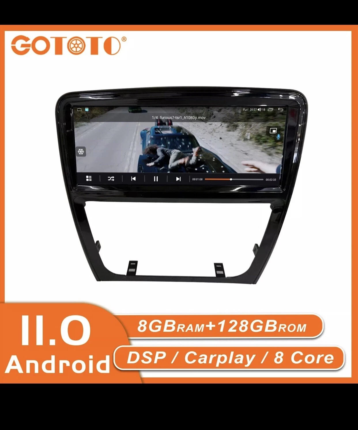 Android Car Radio 2Din Stereo Receiver For Jaguar XJ 2009-2018 GPS Navi 128GB
