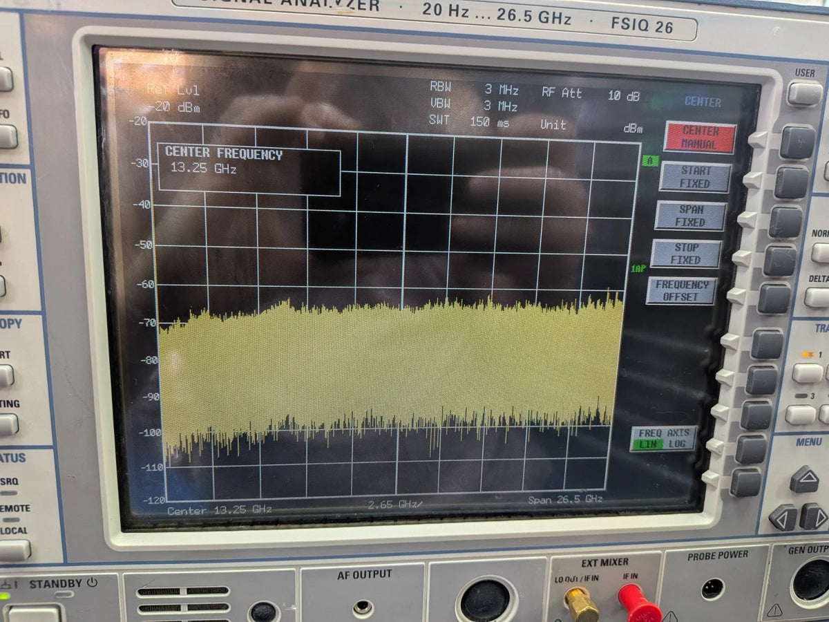Rohde & Schwarz FSIQ26 20 Hz-26.5GHz Spectrum Analyzer Iq Ext Mixers Opt!  R&S