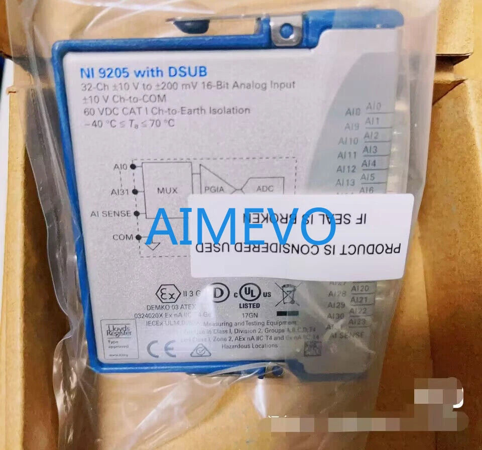 National Instruments NI 9205 with DSUB Analog Input Module 32 Ch 780173-01