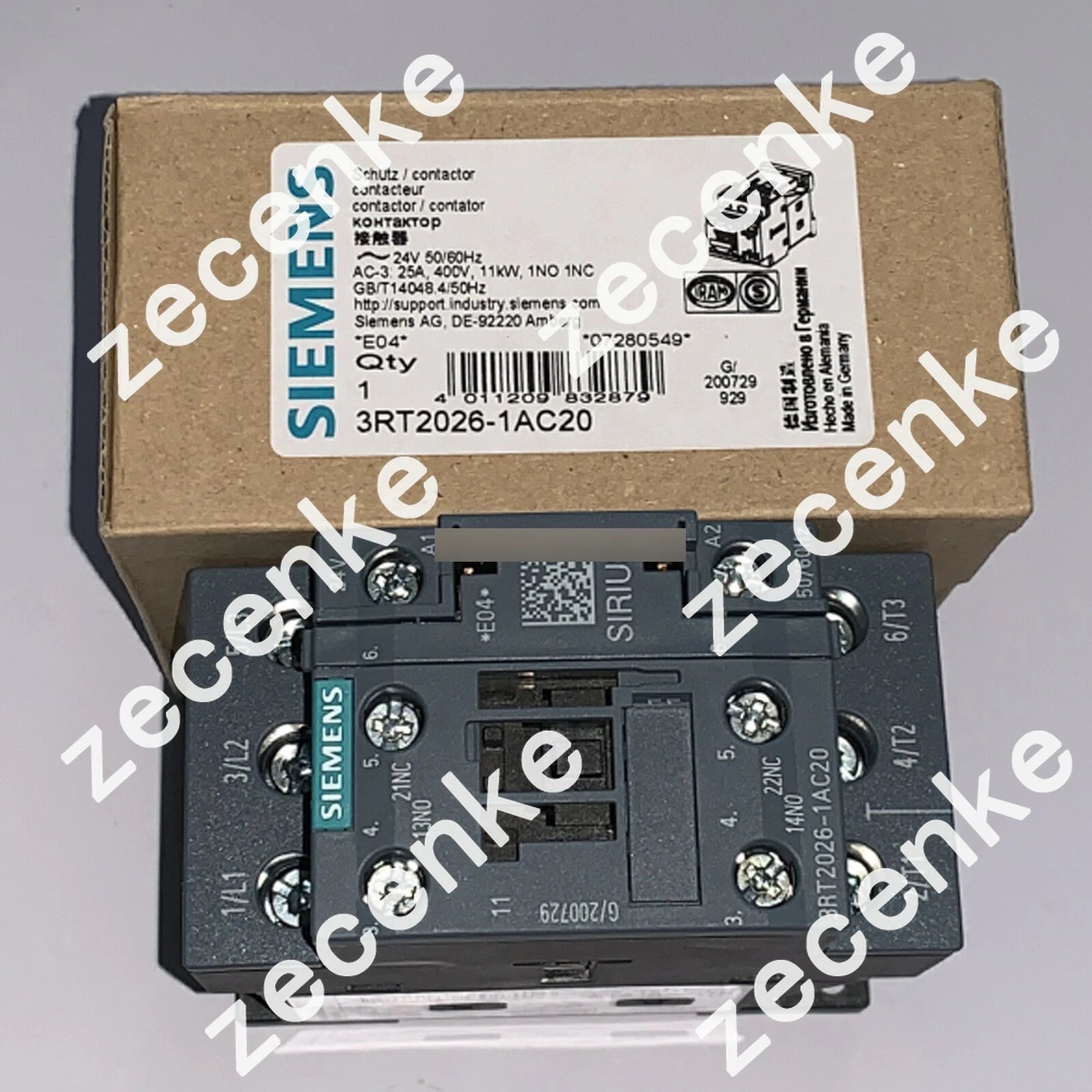 SIEMENS 3RT2026-1AC20 1PC Contactor for Industrial Use