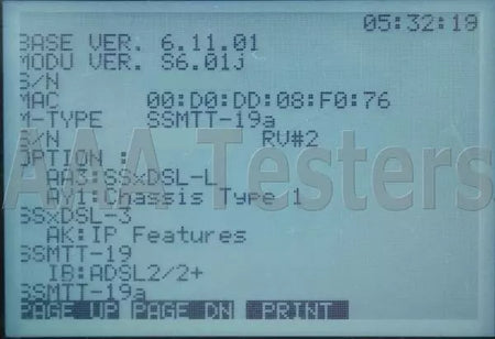 Sunrise Telecom SunSet MTT w/ SSMTT-19A T1 ADSL2+ ATU-R Module - XG eqpt
