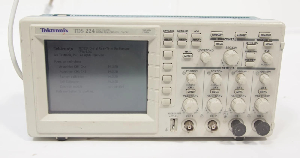 Tektronix TDS 224 4Ch Digital Real Time Oscilloscope 100MHz 1GS/s