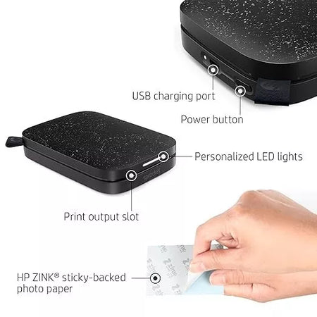 HP Sprocket Portable Printer 2x3 Zink Paper Photo Printer