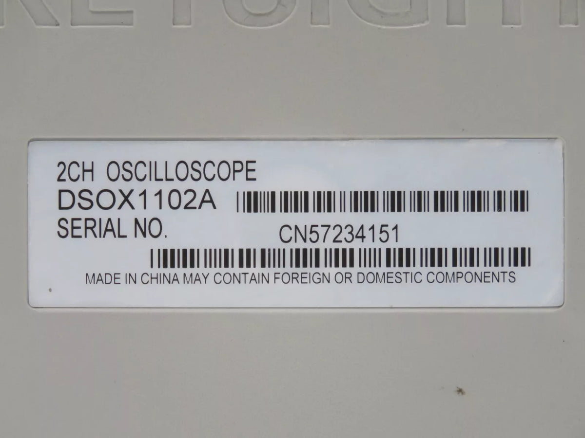 Keysight DSOX1102A Digital Storage Oscilloscope 100MHz Bandwidth