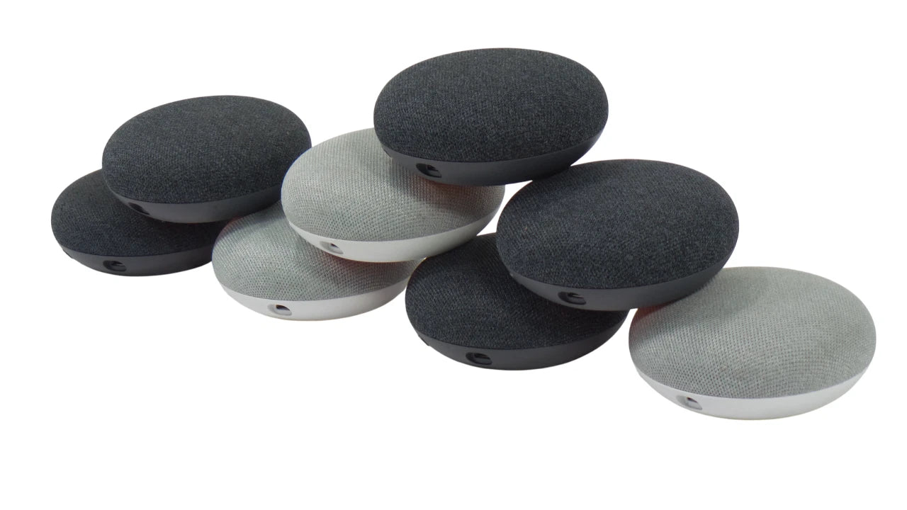 Lot of 8 Google Home Mini H0A and H2C Wireless Assistant Smart Speaker