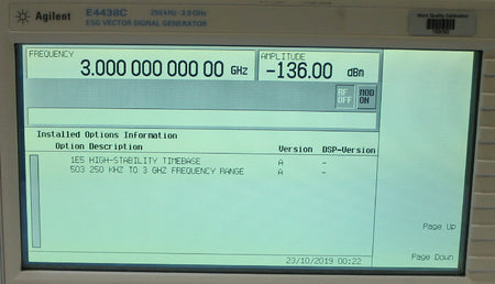 Agilent E4438C 3GHz ESG Vector Signal Generator Options 1E5 503
