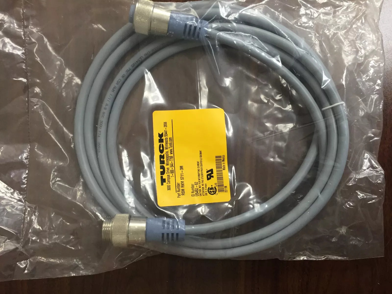 Turck RSM RKM 5711-3M Minifast 5 Pin 3 Meters M/F