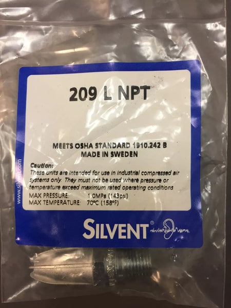 Silvent 209-L-NPT Spraying Full-Cone Nozzle Air 17 Nm³/h 3.4 Nm
