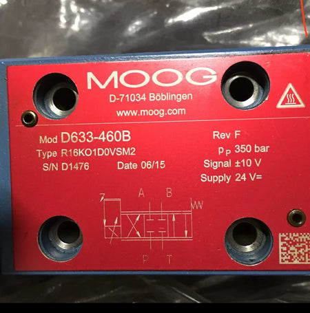 MOOG D633-460B: Hydraulic Directional Control Valve