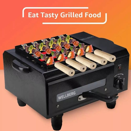 Wellberg Electric Tandoor 3 in 1 Tandoor 2000 W 41 x 28 x 25 Centimeters Black