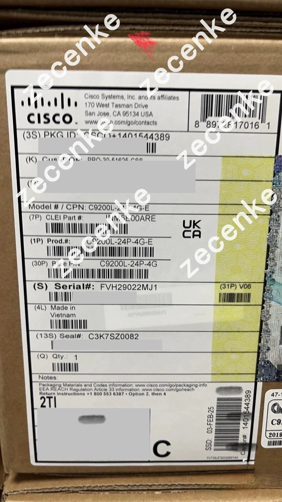 Genuine Cisco NEW C9200L-24P-4X-E Network Switch DHL FedEx UPS