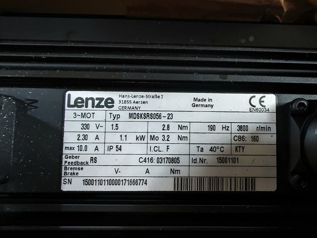 Lenze MDSKSRS056-23 Servo Motor Inverter