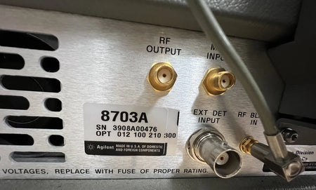 Agilent/Keysight 8703A-100-300 Lightwave Component Analyzer, 3908A00476
