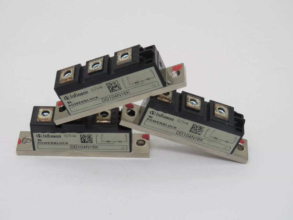 Set of 3 Infineon DD104N16K Diode Module 1 Pair Series 1.6KV 104A