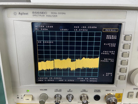 HP Agilent 8565EC Spectrum Analyzer with Nist Calibration Options 6.7, 8 Available 20Hz-50 GHz
