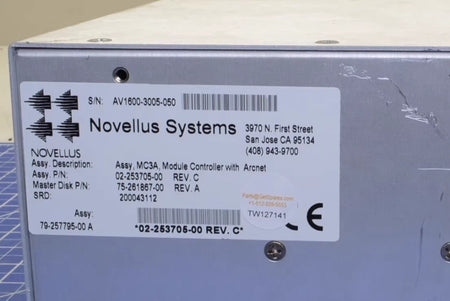 Novellus Systems 02-253705-00 REV.C Precision Controller