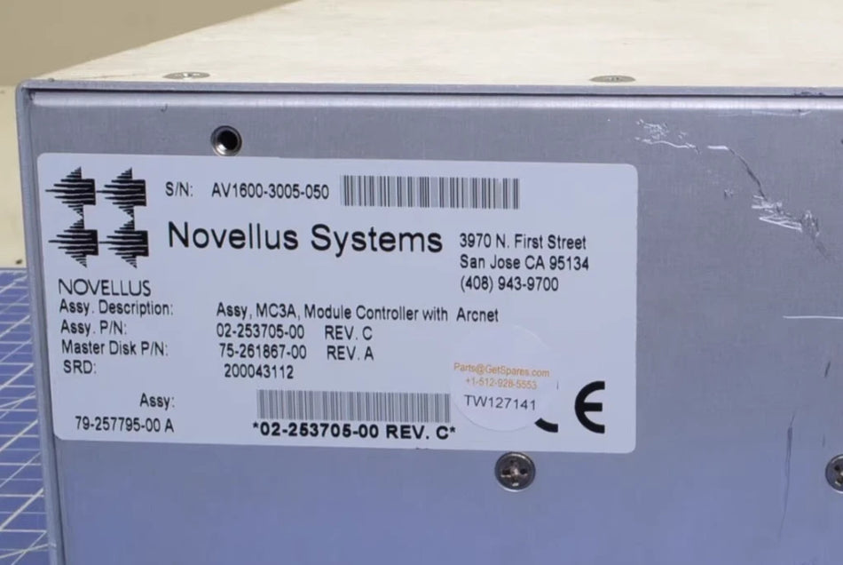 Novellus Systems 02-253705-00 REV.C Precision Controller