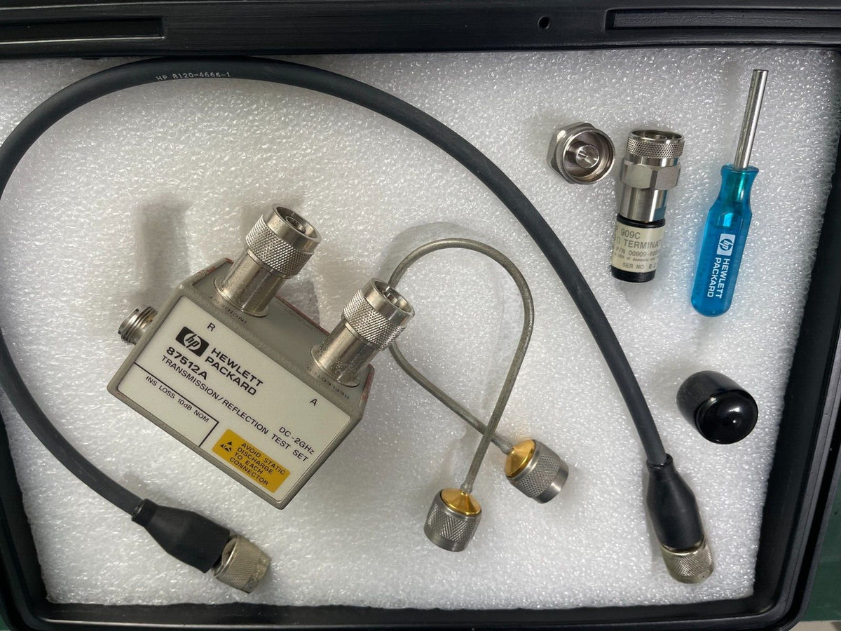 Agilent 87512A Transmission/Reflection Test Kit 50 ohm DC to 2GHz, w/case - XG eqpt