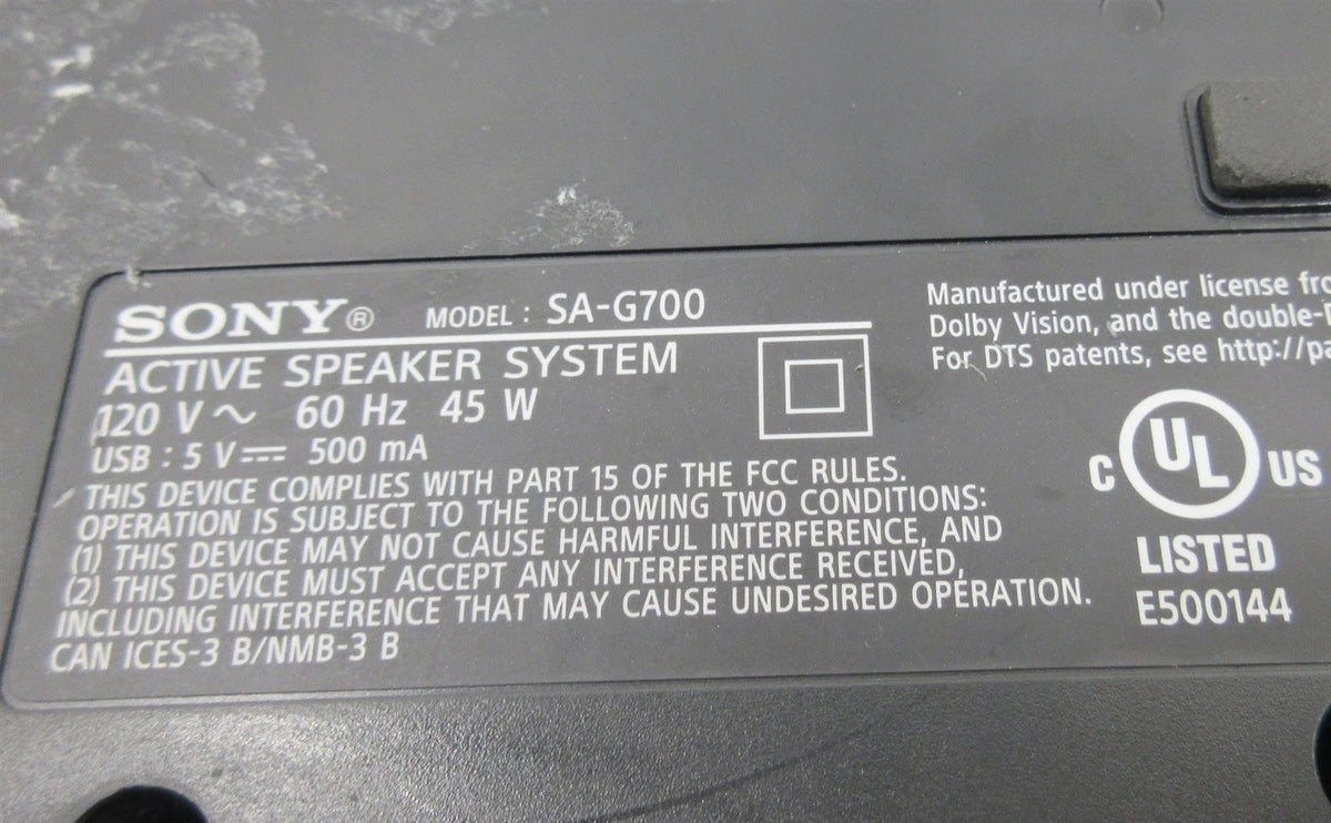 Sony SA-G700 - Soundbar only - Free Shipping