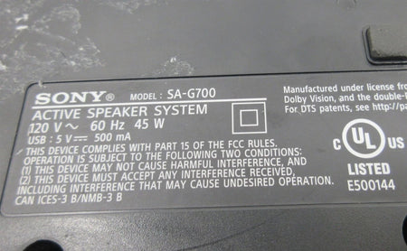 Sony SA-G700 - Soundbar only - Free Shipping